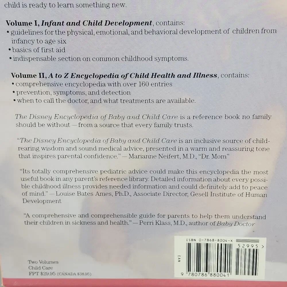 The Disney Encyclopedia of Baby & Child Care, 2 Volume Set & Slipcase Parenting
